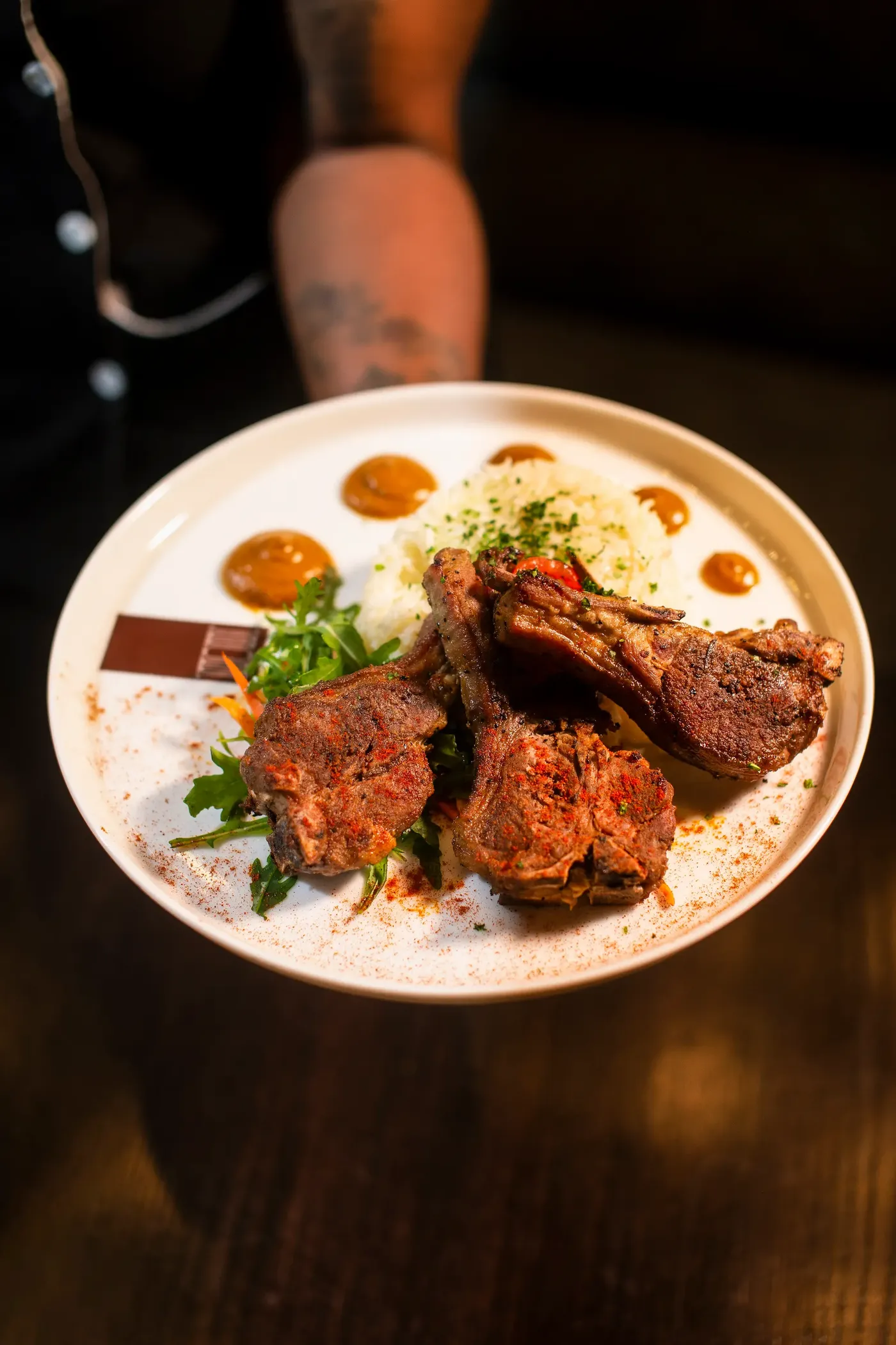A plated chicken dish from the Paradis Lagos kitchen