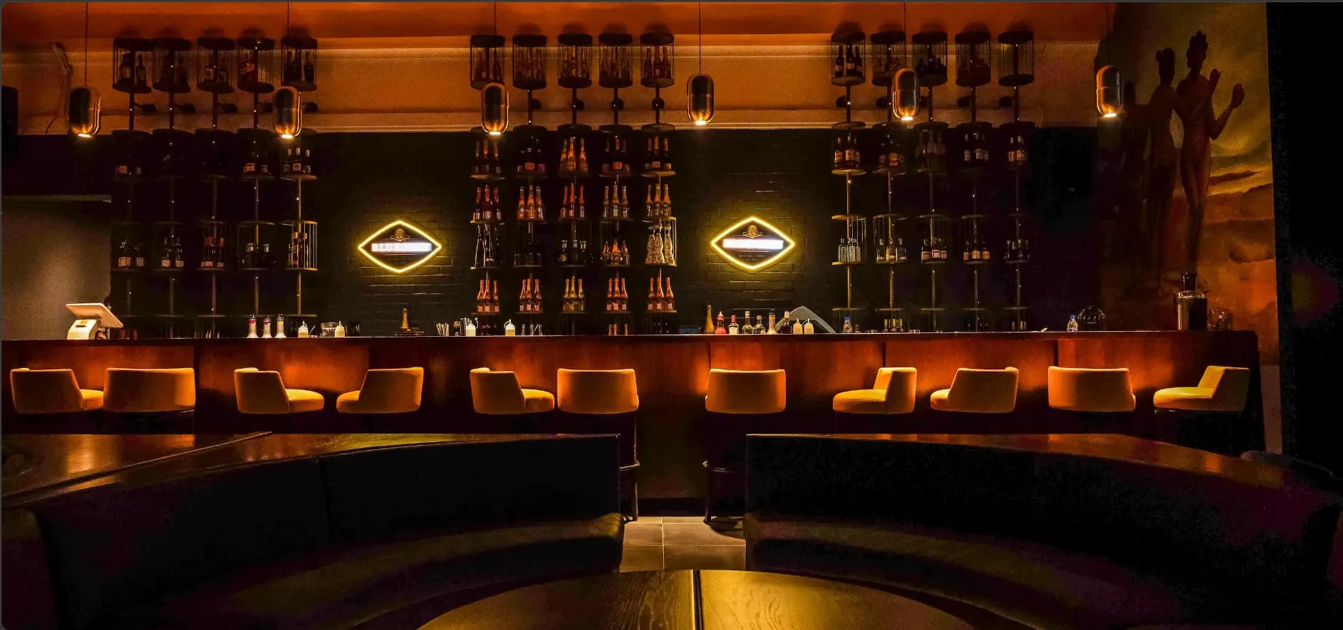 The Paradis Lagos rooftop bar at night